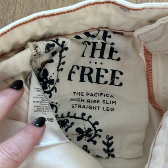 Free People The Pacifica High Rise Slim Straight Leg Jeans size 26 - Picture 4 of 4